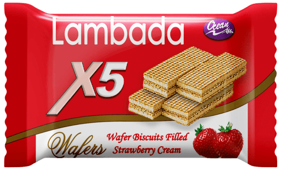 ويفر محشو بكريمة الفراولة